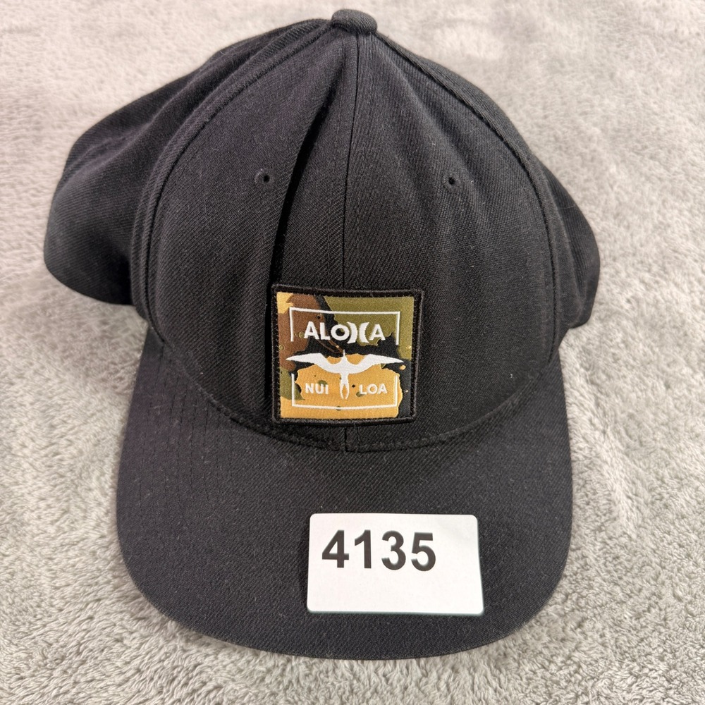 Hurley Snapback Hat Men OS Black Aloha Nui Loa Camo Patch Yupoong Cap